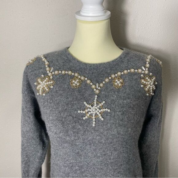 Vintage Hasting's & Smith Lambs Wool/Angora Gray Pearled Sweater Women's Size S - Picture 10 of 16